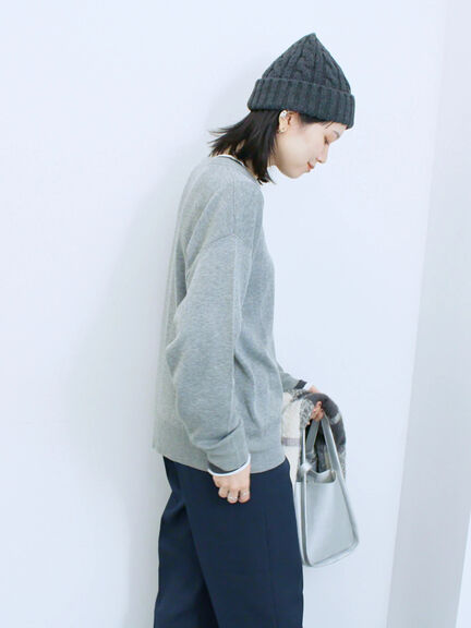 アソートロゴジャガードニットプルオーバー(オフホワイト/レッド/グリーン/ネイビー/TOPグレー)|Samansa Mos2 blue(サマンサモスモス ブルー)通販