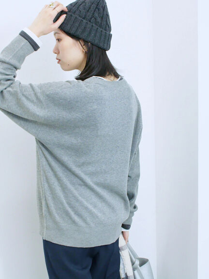 アソートロゴジャガードニットプルオーバー(オフホワイト/レッド/グリーン/ネイビー/TOPグレー)|Samansa Mos2 blue(サマンサモスモス ブルー)通販