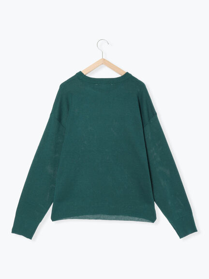 アソートロゴジャガードニットプルオーバー(オフホワイト/レッド/グリーン/ネイビー/TOPグレー)|Samansa Mos2 blue(サマンサモスモス ブルー)通販