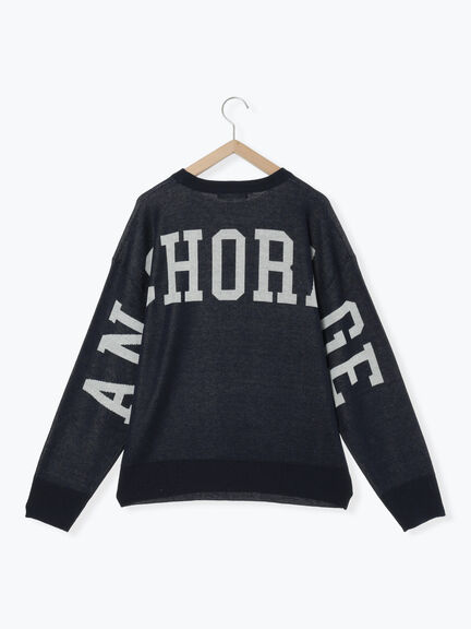 アソートロゴジャガードニットプルオーバー(オフホワイト/レッド/グリーン/ネイビー/TOPグレー)|Samansa Mos2 blue(サマンサモスモス ブルー)通販