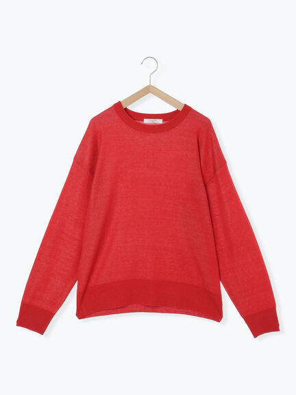 アソートロゴジャガードニットプルオーバー(オフホワイト/レッド/グリーン/ネイビー/TOPグレー)|Samansa Mos2 blue(サマンサモスモス ブルー)通販