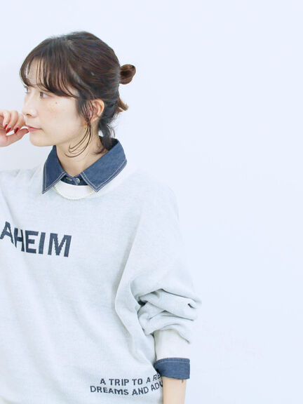 アソートロゴジャガードニットプルオーバー(オフホワイト/レッド/グリーン/ネイビー/TOPグレー)|Samansa Mos2 blue(サマンサモスモス ブルー)通販