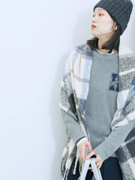 アソートロゴジャガードニットプルオーバー(オフホワイト/レッド/グリーン/ネイビー/TOPグレー)|Samansa Mos2 blue(サマンサモスモス ブルー)通販