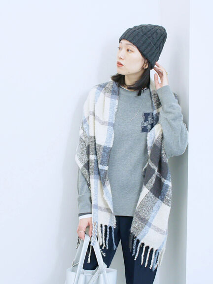 アソートロゴジャガードニットプルオーバー(オフホワイト/レッド/グリーン/ネイビー/TOPグレー)|Samansa Mos2 blue(サマンサモスモス ブルー)通販