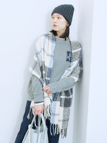 アソートロゴジャガードニットプルオーバー(オフホワイト/レッド/グリーン/ネイビー/TOPグレー)|Samansa Mos2 blue(サマンサモスモス ブルー)通販