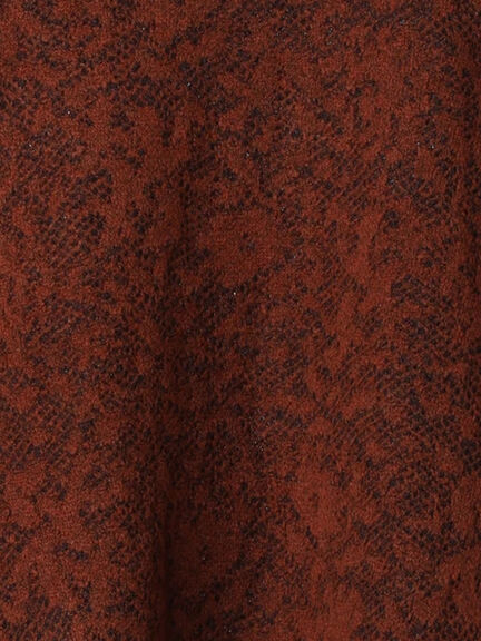 微起毛花ジャガードニットプルオーバー(チャコールグレー/ダークオレンジ/キナリ)|Samansa Mos2 blue(サマンサモスモス ブルー)通販