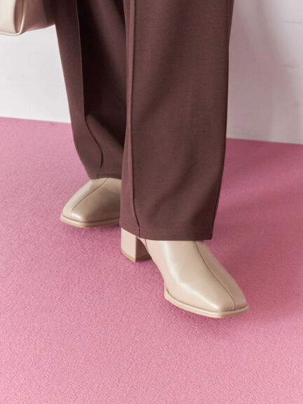 【マエストロ監修】ストレスフリーショートブーツ(ブラック/ベージュ/キナリ)|Samansa Mos2 blue(サマンサモスモス ブルー)通販