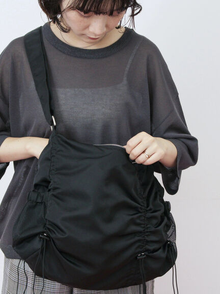 ナイロンシャーリングバッグ(グレー/ブラック/カーキ)|Samansa Mos2 blue(サマンサモスモス ブルー)通販