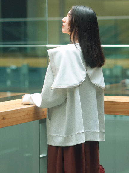 ダンボールフードジャケット(ブラック/ボルドー/キナリ)|Samansa Mos2 blue(サマンサモスモス ブルー)通販