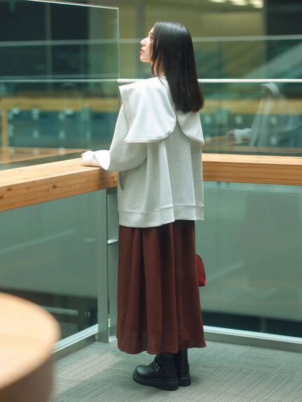 ダンボールフードジャケット(ブラック/ボルドー/キナリ)|Samansa Mos2 blue(サマンサモスモス ブルー)通販