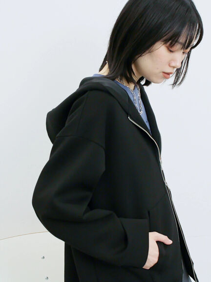 ダンボールフードジャケット(ブラック/ボルドー/キナリ)|Samansa Mos2 blue(サマンサモスモス ブルー)通販