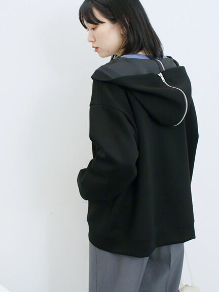 ダンボールフードジャケット(ブラック/ボルドー/キナリ)|Samansa Mos2 blue(サマンサモスモス ブルー)通販