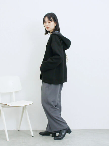 ダンボールフードジャケット(ブラック/ボルドー/キナリ)|Samansa Mos2 blue(サマンサモスモス ブルー)通販