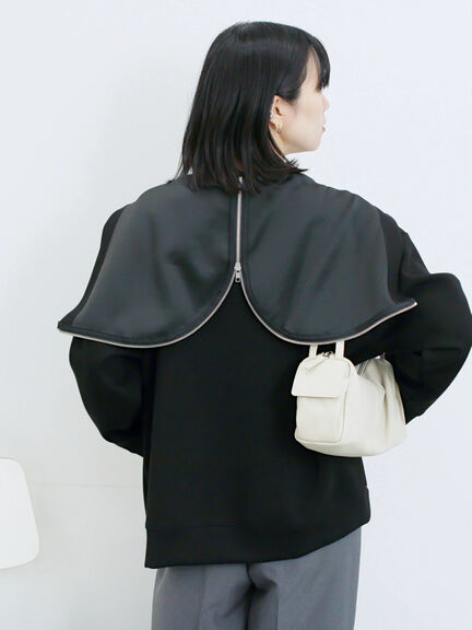 ダンボールフードジャケット(ブラック/ボルドー/キナリ)|Samansa Mos2 blue(サマンサモスモス ブルー)通販