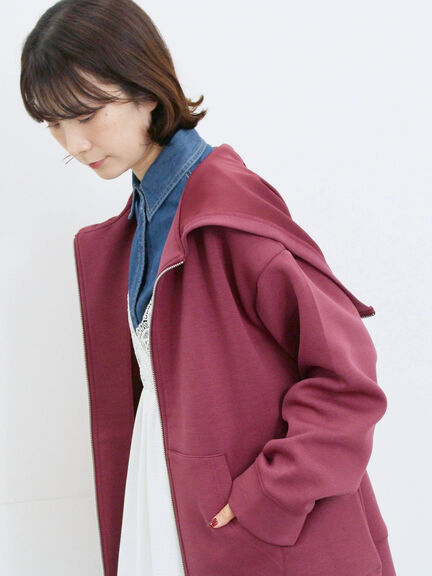 ダンボールフードジャケット(ブラック/ボルドー/キナリ)|Samansa Mos2 blue(サマンサモスモス ブルー)通販