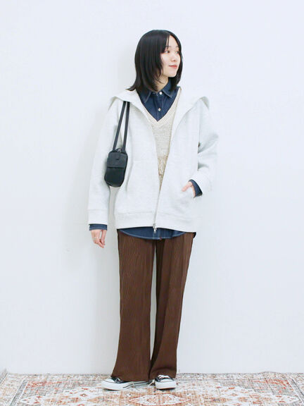 ダンボールフードジャケット(ブラック/ボルドー/キナリ)|Samansa Mos2 blue(サマンサモスモス ブルー)通販