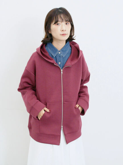 ダンボールフードジャケット(ブラック/ボルドー/キナリ)|Samansa Mos2 blue(サマンサモスモス ブルー)通販