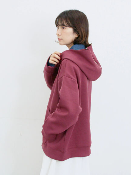 ダンボールフードジャケット(ブラック/ボルドー/キナリ)|Samansa Mos2 blue(サマンサモスモス ブルー)通販