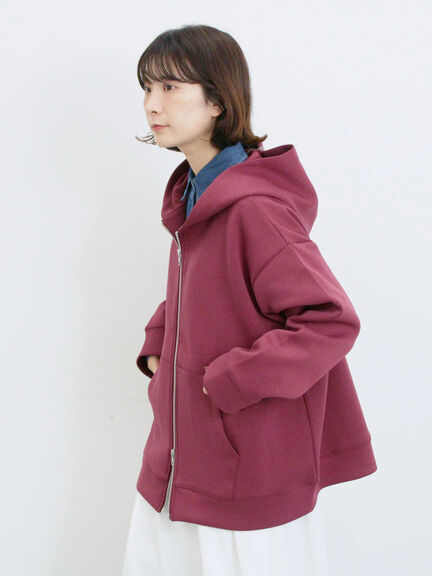 ダンボールフードジャケット(ブラック/ボルドー/キナリ)|Samansa Mos2 blue(サマンサモスモス ブルー)通販