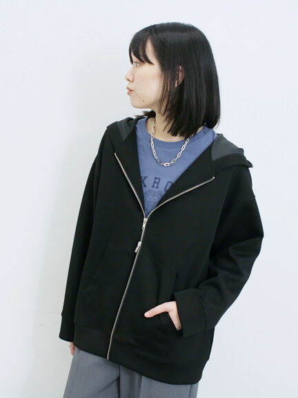 ダンボールフードジャケット(ブラック/ボルドー/キナリ)|Samansa Mos2 blue(サマンサモスモス ブルー)通販