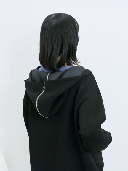 ダンボールフードジャケット(ブラック/ボルドー/キナリ)|Samansa Mos2 blue(サマンサモスモス ブルー)通販