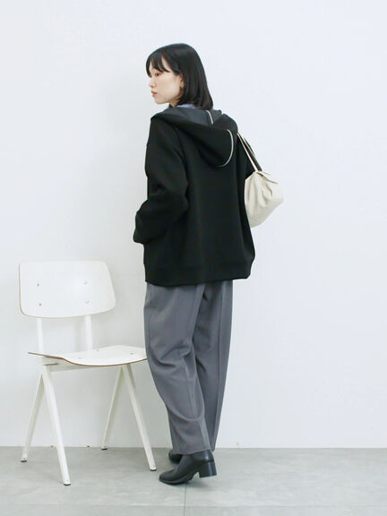 ダンボールフードジャケット(ブラック/ボルドー/キナリ)|Samansa Mos2 blue(サマンサモスモス ブルー)通販