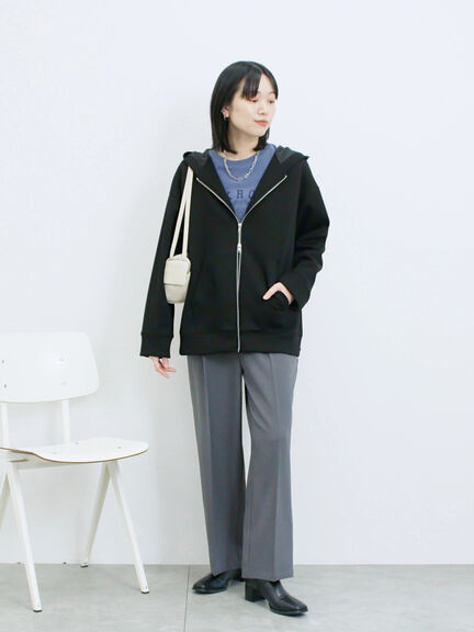 ダンボールフードジャケット(ブラック/ボルドー/キナリ)|Samansa Mos2 blue(サマンサモスモス ブルー)通販