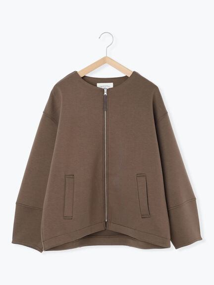 ダンボールクルーネックジャケット(チャコールグレー/ライトベージュ/ブラウン)|Samansa Mos2 blue(サマンサモスモス ブルー)通販