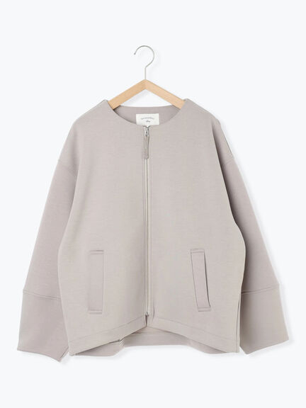 ダンボールクルーネックジャケット(チャコールグレー/ライトベージュ/ブラウン)|Samansa Mos2 blue(サマンサモスモス ブルー)通販