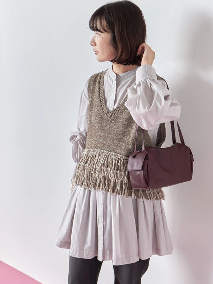 切り替えギャザーチュニックブラウス(ブラック/シュアカ/Sグレー)|Samansa Mos2 blue(サマンサモスモス ブルー)通販