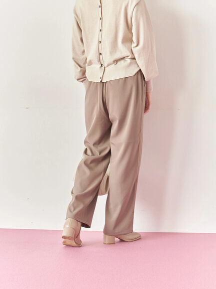 【イージーケア】サイドタブストレートパンツ(ブラック/ベージュ/ブラウン)|Samansa Mos2 blue(サマンサモスモス ブルー)通販