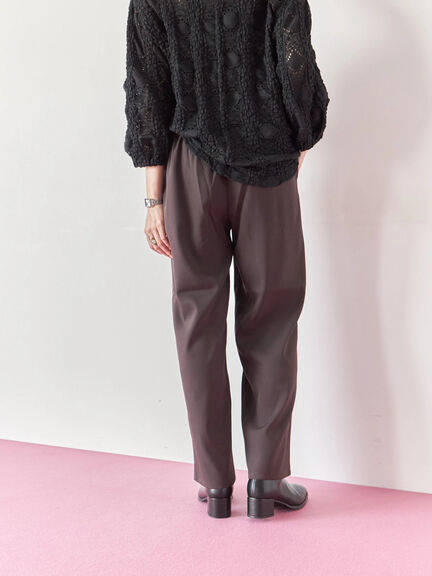 【イージーケア】サイドタブストレートパンツ(ブラック/ベージュ/ブラウン)|Samansa Mos2 blue(サマンサモスモス ブルー)通販