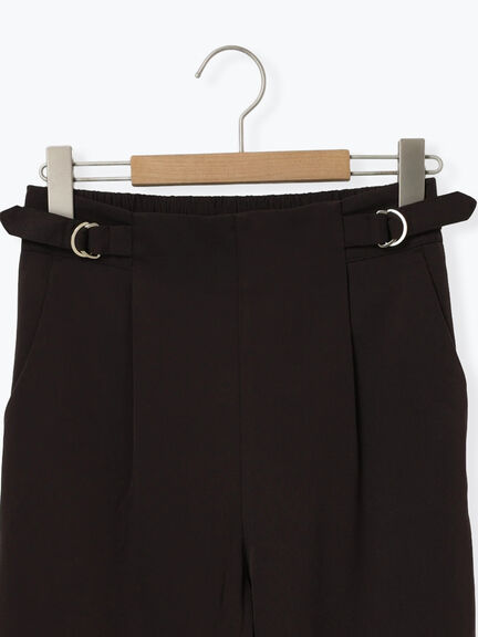 【イージーケア】サイドタブストレートパンツ(ブラック/ベージュ/ブラウン)|Samansa Mos2 blue(サマンサモスモス ブルー)通販