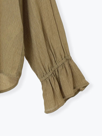 ラッフルカラーブラウス(オフホワイト/ベージュ/サックスブルー)|Samansa Mos2 blue(サマンサモスモス ブルー)通販