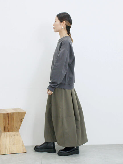 ポンチ袖タックプルオーバー(チャコールグレー/ボルドー/モカ/ブルー/Sグレー)|Samansa Mos2 blue(サマンサモスモス ブルー)通販