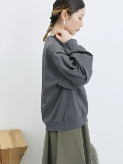 ポンチ袖タックプルオーバー(チャコールグレー/ボルドー/モカ/ブルー/Sグレー)|Samansa Mos2 blue(サマンサモスモス ブルー)通販