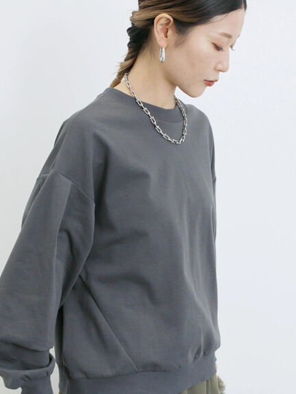 ポンチ袖タックプルオーバー(チャコールグレー/ボルドー/モカ/ブルー/Sグレー)|Samansa Mos2 blue(サマンサモスモス ブルー)通販