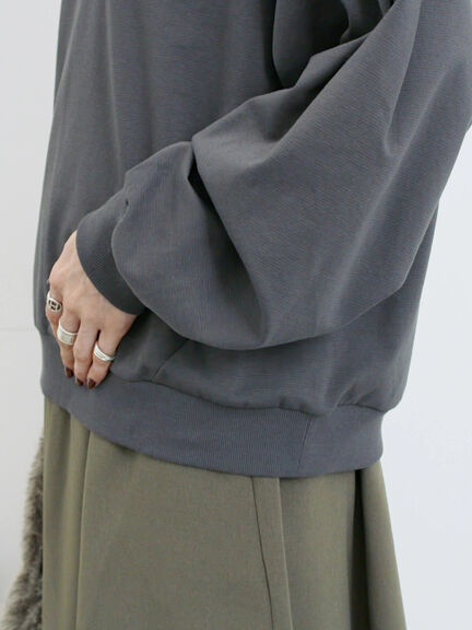 ポンチ袖タックプルオーバー(チャコールグレー/ボルドー/モカ/ブルー/Sグレー)|Samansa Mos2 blue(サマンサモスモス ブルー)通販