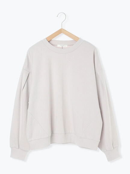 ポンチ袖タックプルオーバー(チャコールグレー/ボルドー/モカ/ブルー/Sグレー)|Samansa Mos2 blue(サマンサモスモス ブルー)通販