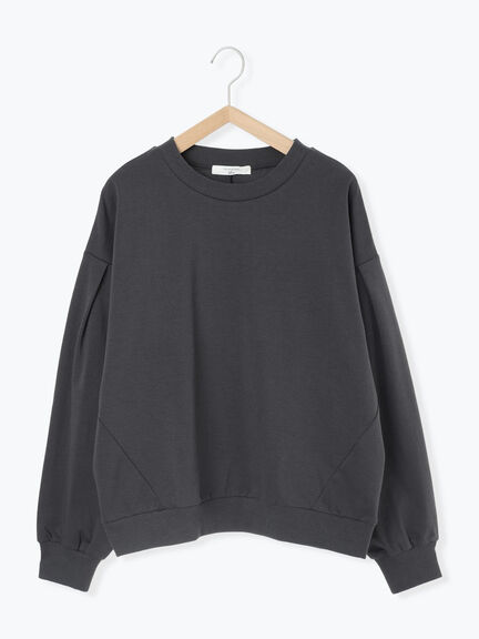 ポンチ袖タックプルオーバー(チャコールグレー/ボルドー/モカ/ブルー/Sグレー)|Samansa Mos2 blue(サマンサモスモス ブルー)通販