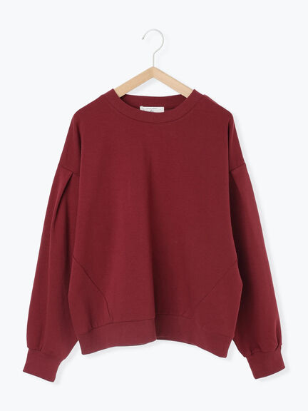 ポンチ袖タックプルオーバー(チャコールグレー/ボルドー/モカ/ブルー/Sグレー)|Samansa Mos2 blue(サマンサモスモス ブルー)通販