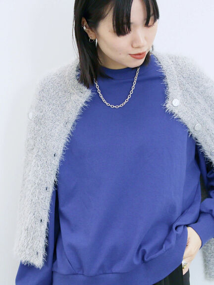 ポンチ袖タックプルオーバー(チャコールグレー/ボルドー/モカ/ブルー/Sグレー)|Samansa Mos2 blue(サマンサモスモス ブルー)通販