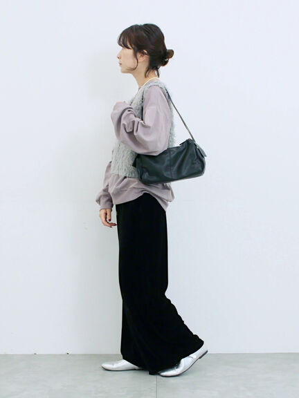 ポンチ袖タックプルオーバー(チャコールグレー/ボルドー/モカ/ブルー/Sグレー)|Samansa Mos2 blue(サマンサモスモス ブルー)通販