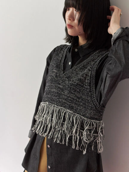 デニムオーバーシャツ(ブラック/ブルー/ネイビー)|Samansa Mos2 blue(サマンサモスモス ブルー)通販