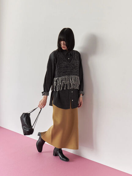 デニムオーバーシャツ(ブラック/ブルー/ネイビー)|Samansa Mos2 blue(サマンサモスモス ブルー)通販