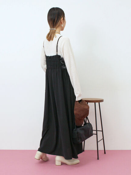 胸レースキャミワンピース(オフホワイト/ブラック/ブラウン)|Samansa Mos2 blue(サマンサモスモス ブルー)通販