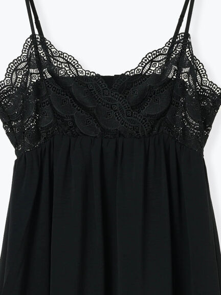 胸レースキャミワンピース(オフホワイト/ブラック/ブラウン)|Samansa Mos2 blue(サマンサモスモス ブルー)通販