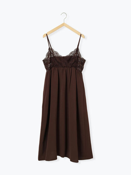 胸レースキャミワンピース(オフホワイト/ブラック/ブラウン)|Samansa Mos2 blue(サマンサモスモス ブルー)通販