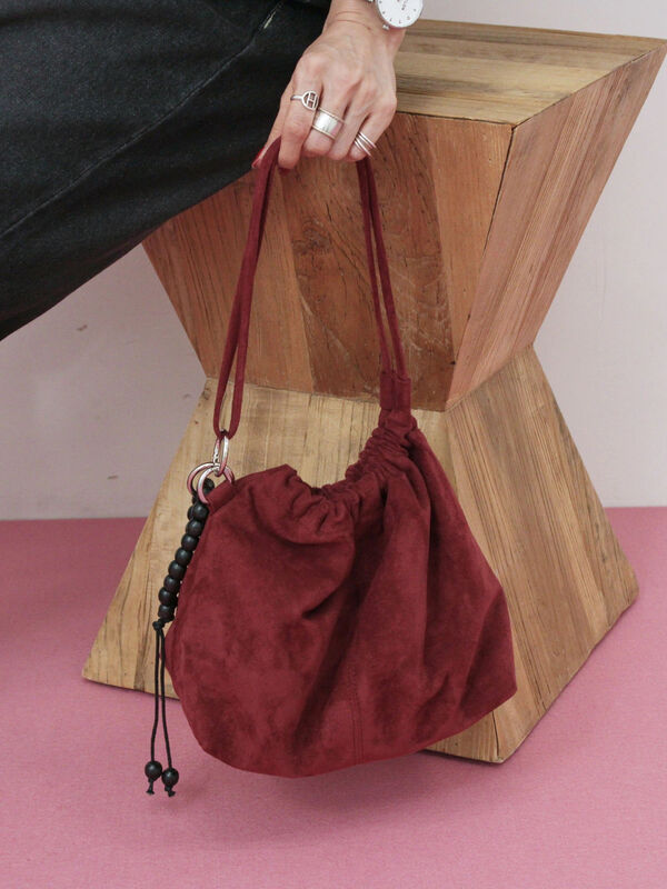 スエードショルダーバッグ(ボルドー)|Samansa Mos2 blue(サマンサモスモス ブルー)通販