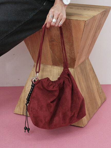 スエードショルダーバッグ(ブラック/ボルドー/ブラウン)|Samansa Mos2 blue(サマンサモスモス ブルー)通販